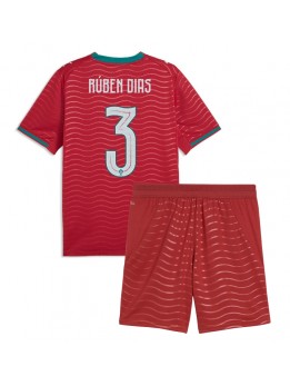 Billige Portugal Ruben Dias #3 Hjemmedraktsett Barn VM 2026 Kortermet (+ Korte bukser)